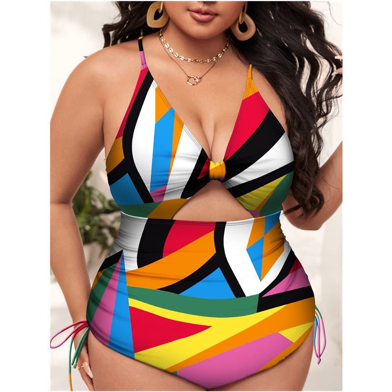 One-piece Swimsuit Fat Woman Plus Size Bikini Hollow Push Up