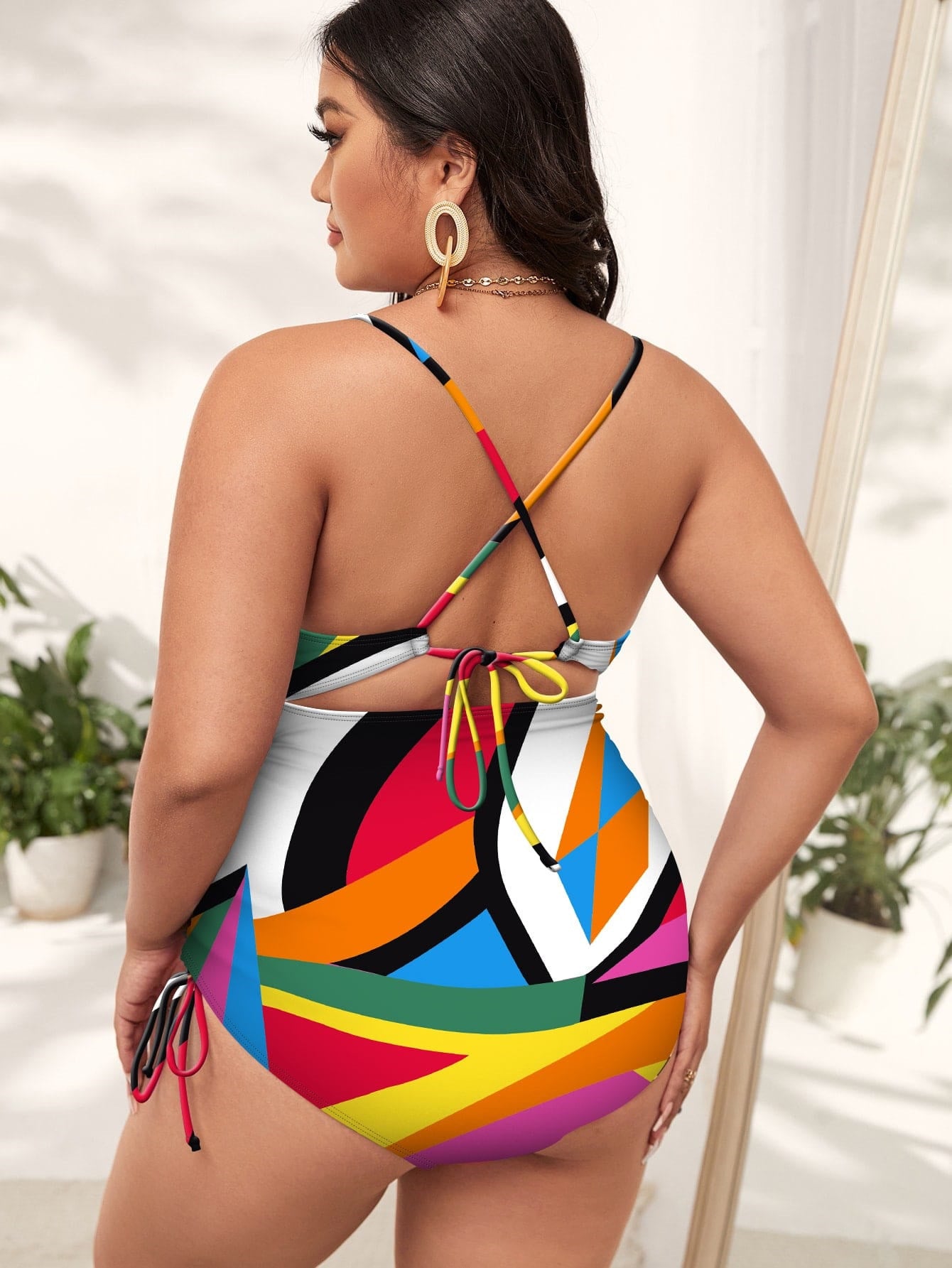 One-piece Swimsuit Fat Woman Plus Size Bikini Hollow Push Up